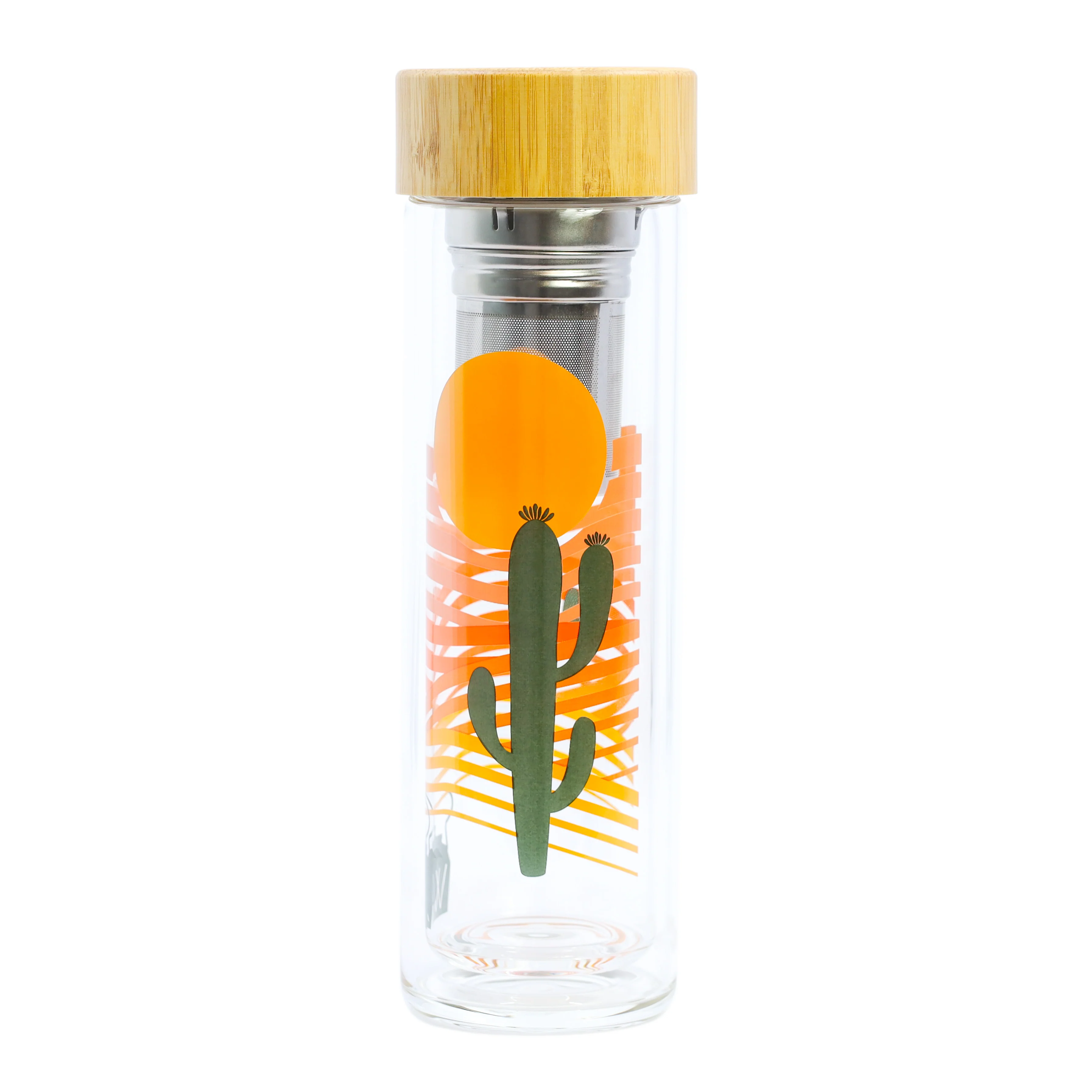 Glass Tea Tumblers With Infuser and Travel Sleeve, 16oz - Image 2