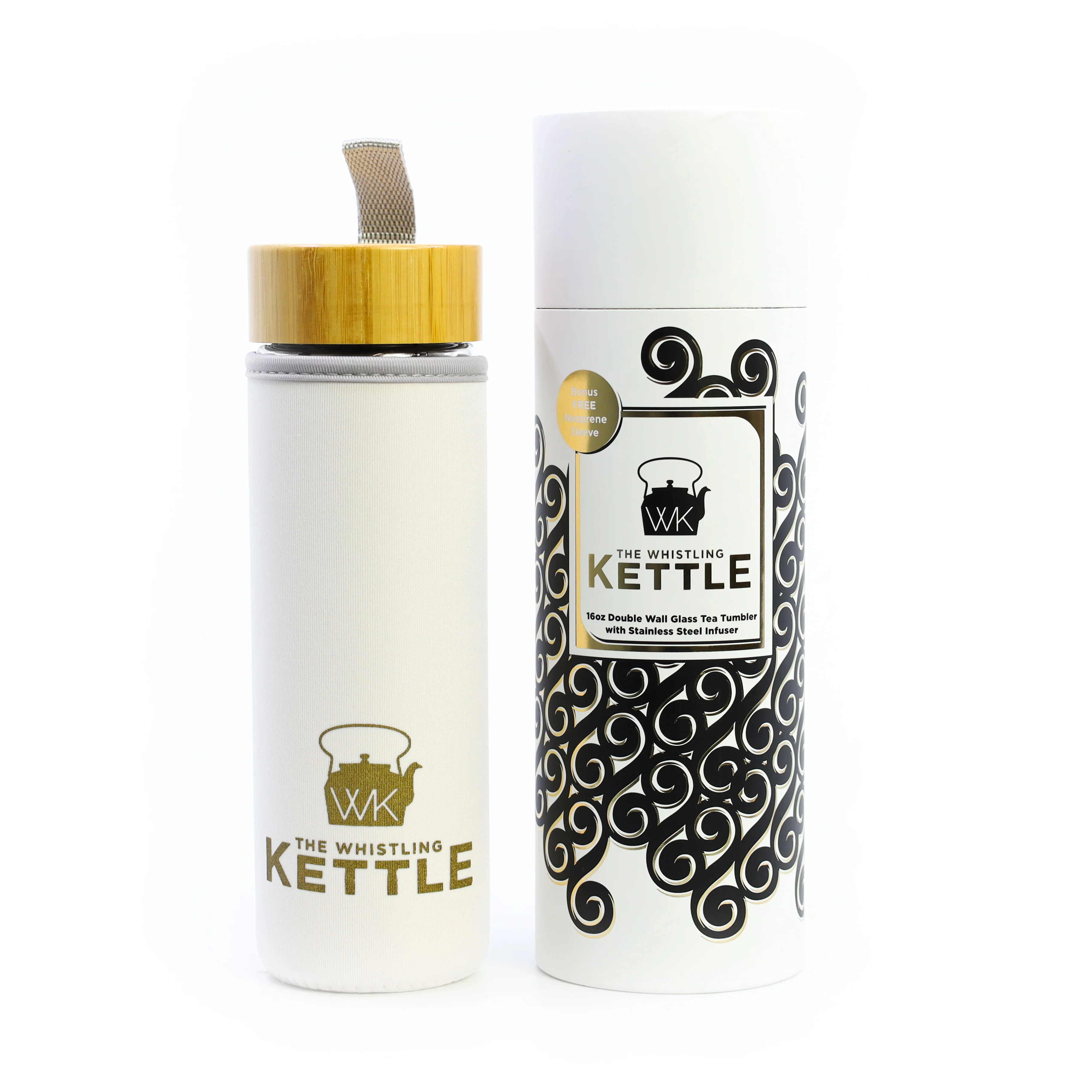 Glass Tea Tumblers With Infuser and Travel Sleeve, 16oz - Image 8