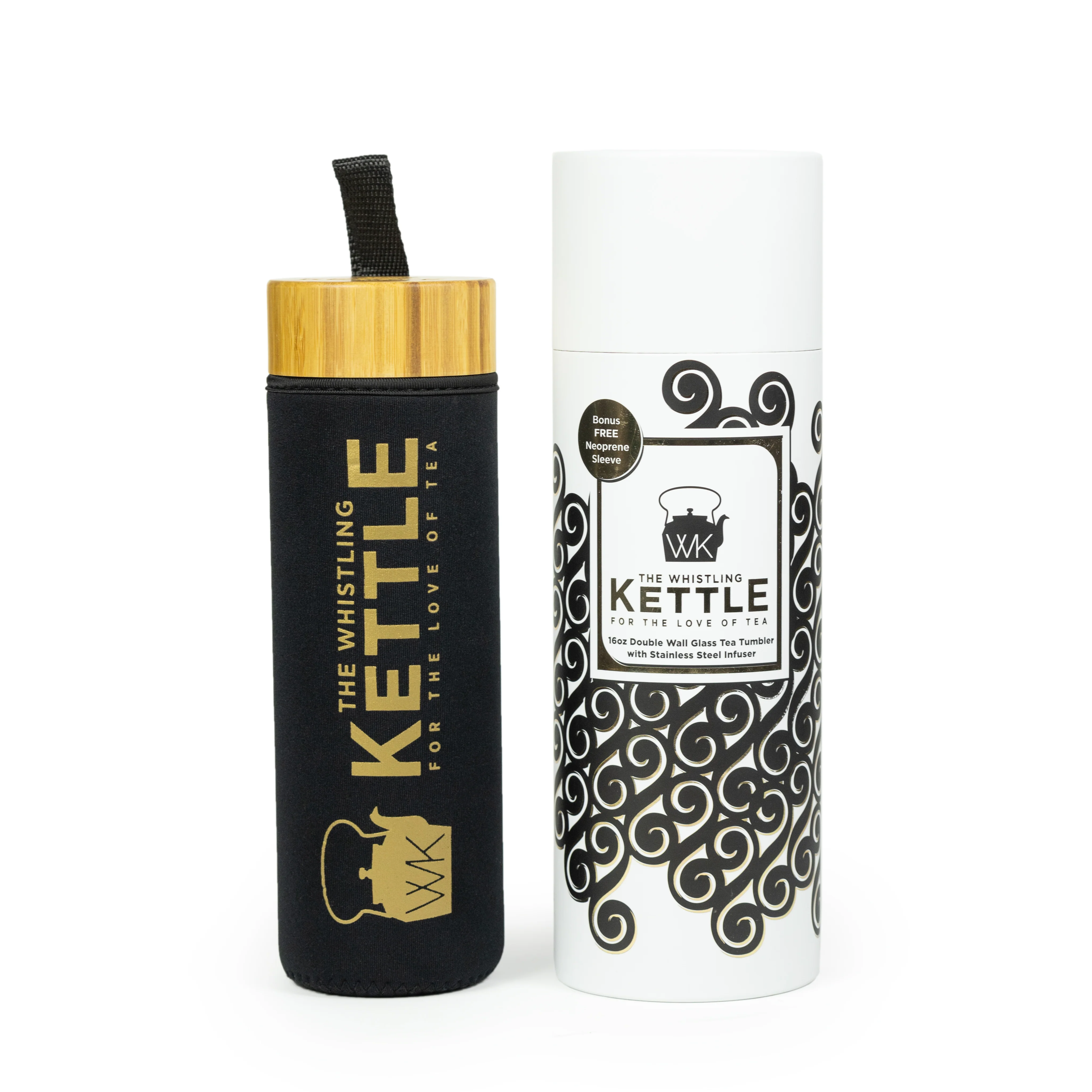 Glass Tea Tumblers With Infuser and Travel Sleeve, 16oz - Image 9