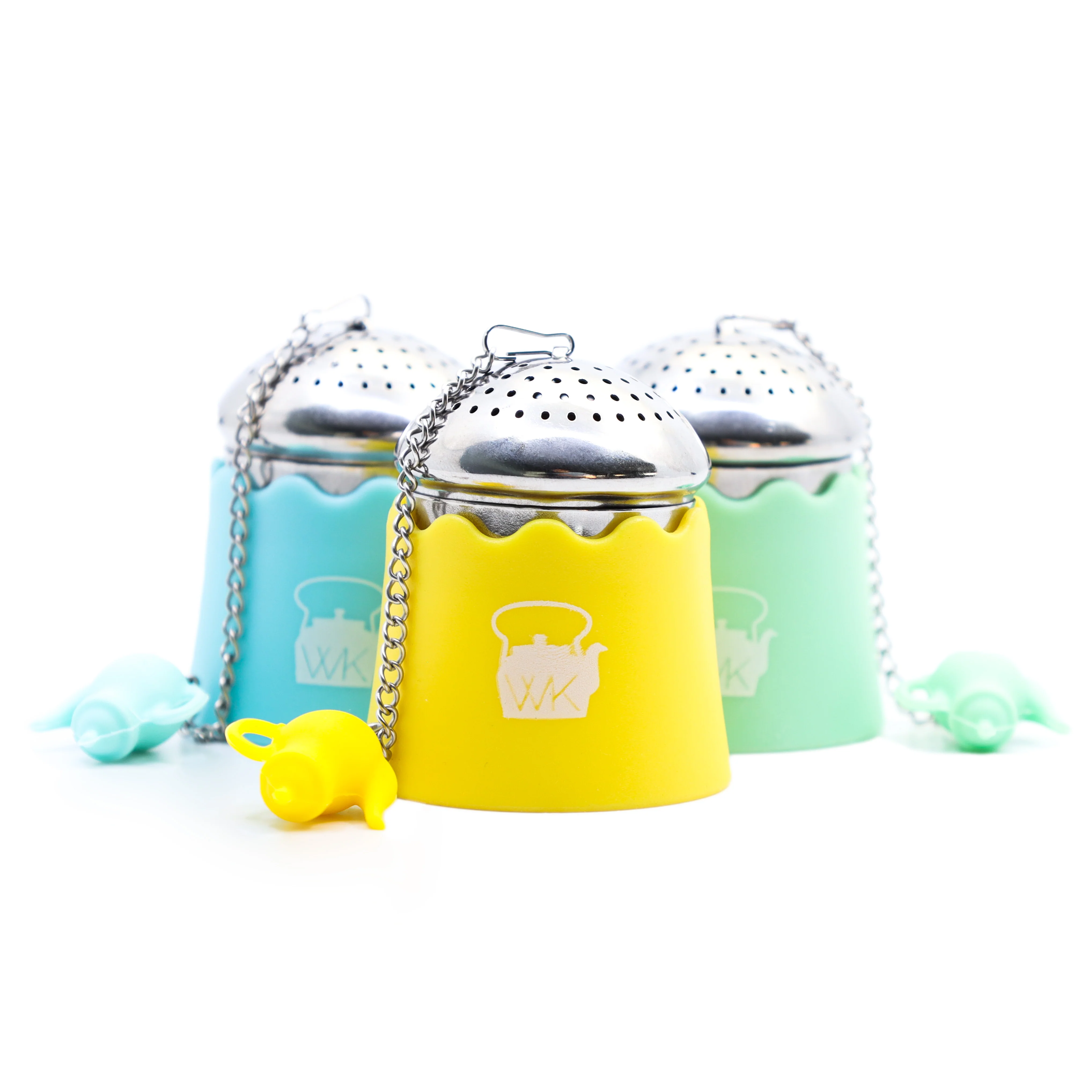 The Egg Stainless Steel Tea Ball Infuser with Drip Tray