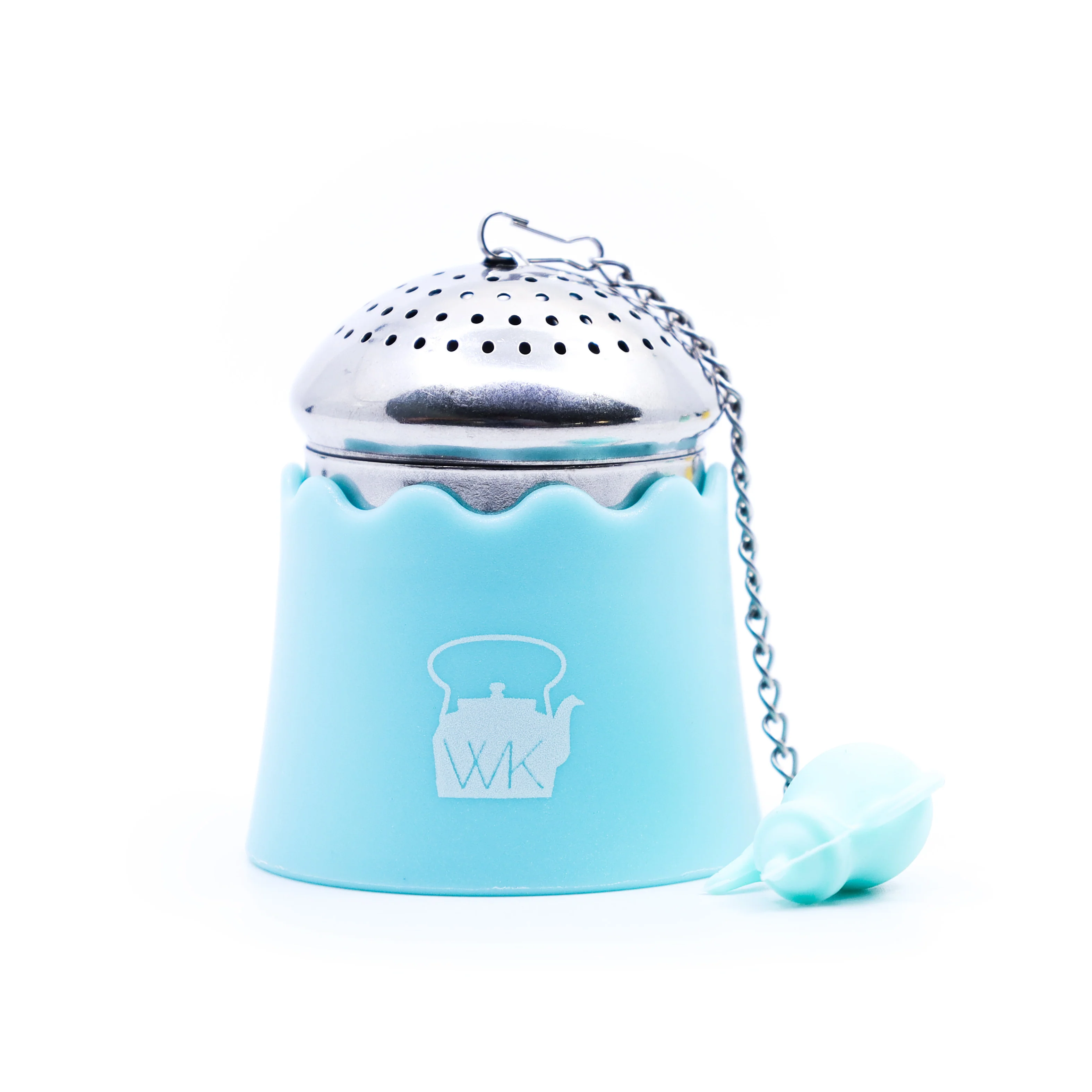 The Egg Stainless Steel Tea Ball Infuser with Drip Tray - Image 2