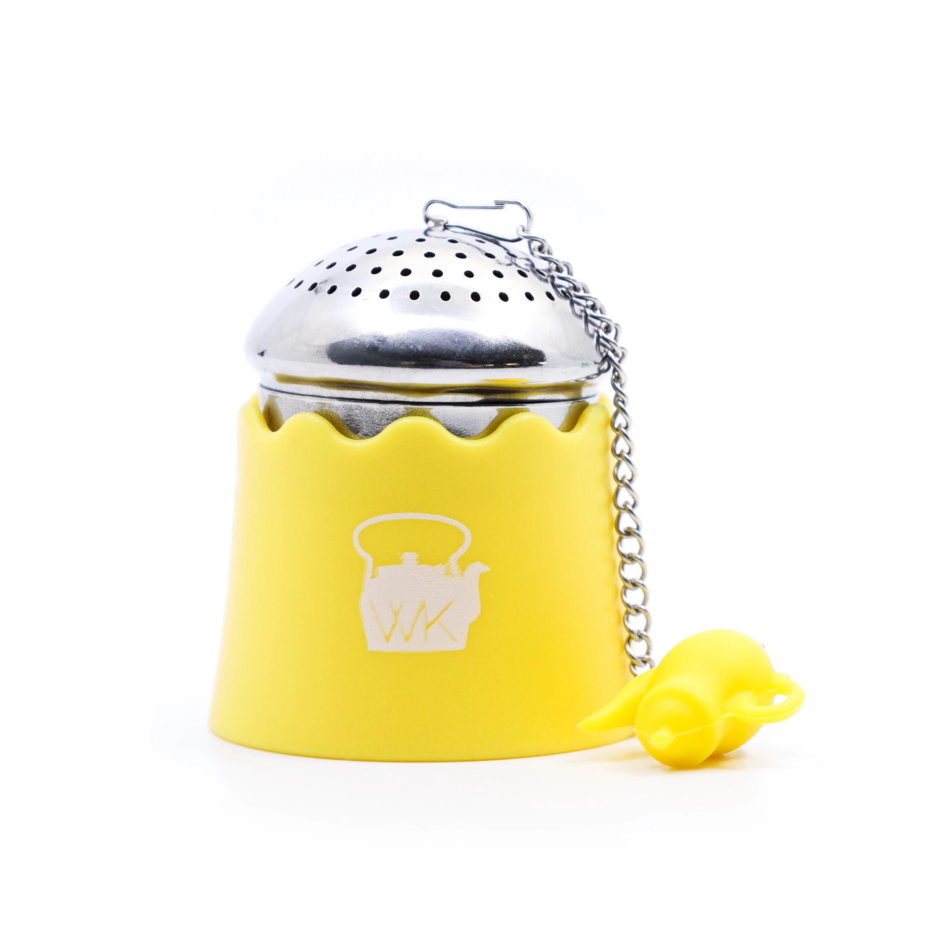 The Egg Stainless Steel Tea Ball Infuser with Drip Tray - Image 3