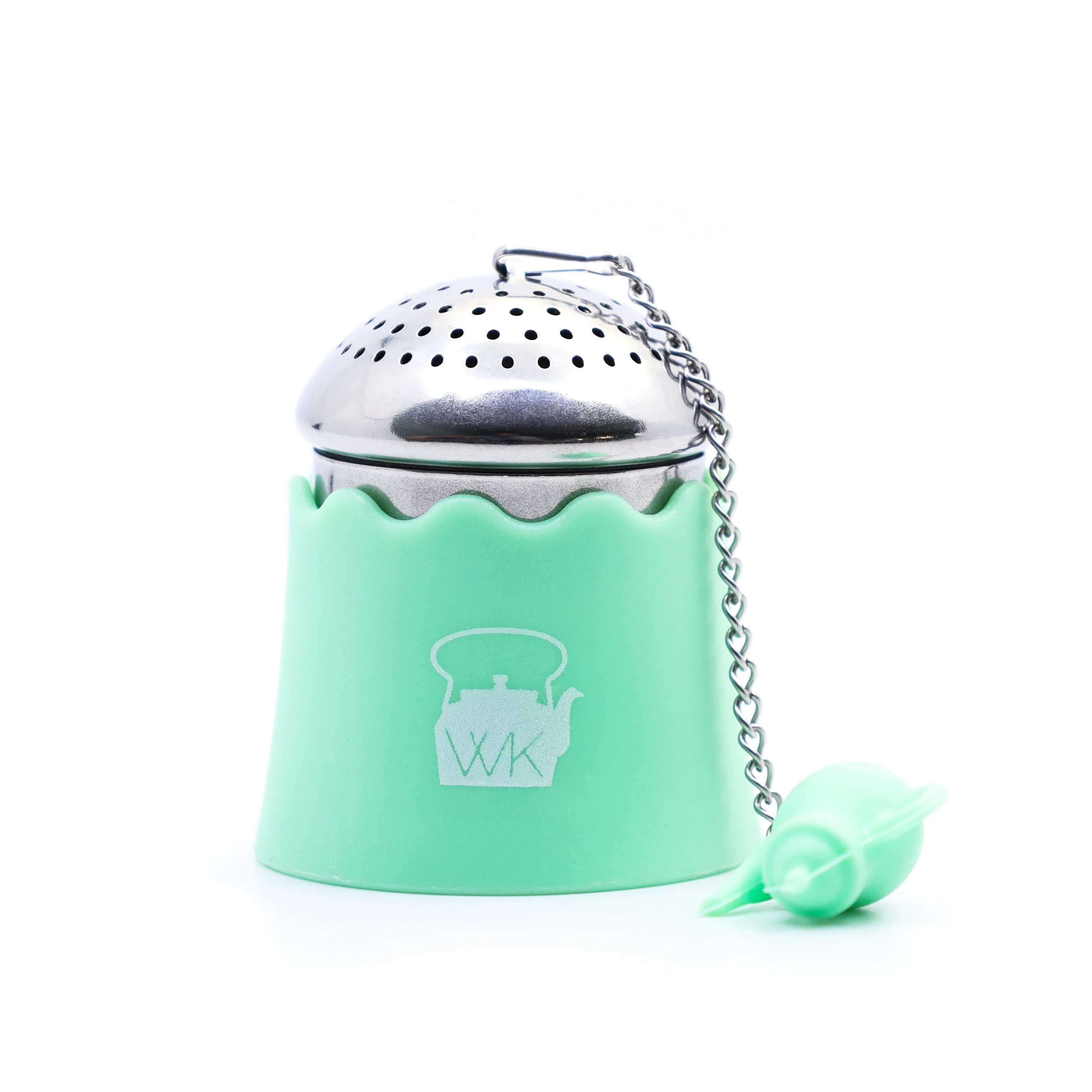 The Egg Stainless Steel Tea Ball Infuser with Drip Tray - Image 4